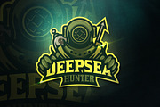 Deepsea Hunter - Mascot & Esport Log