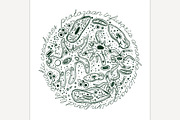 Microorganism Hand drawn Image