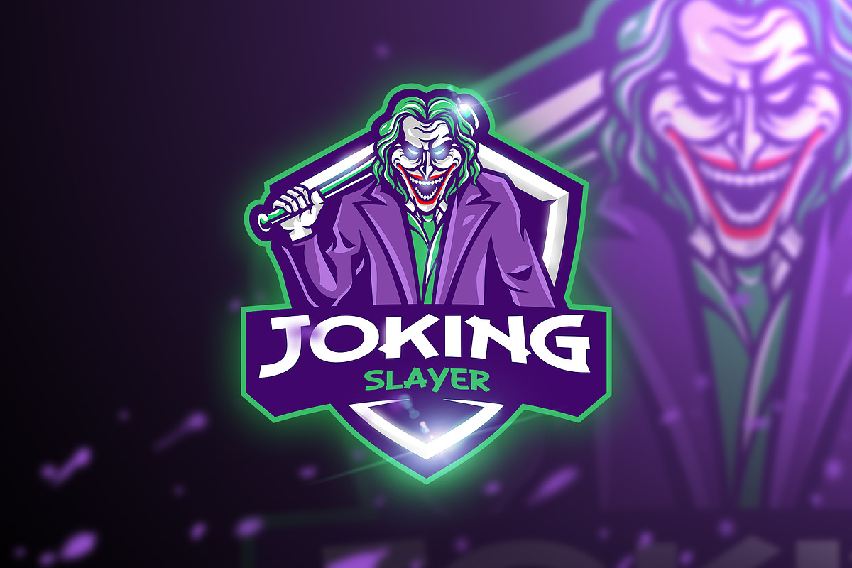 Joking Slayer - Mascot & Esport Logo in Logo Templates - product preview 8
