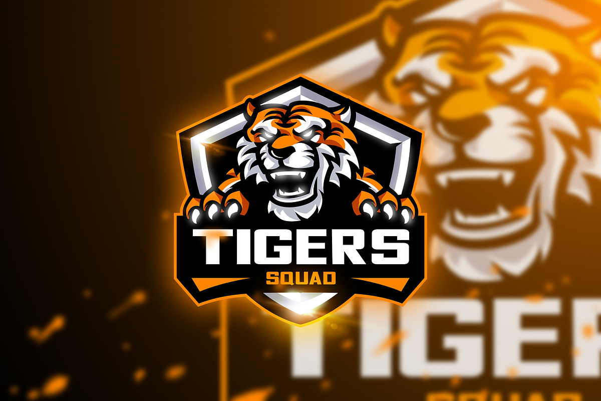 Tigers Squad - Mascot & Esport logo in Logo Templates - product preview 8