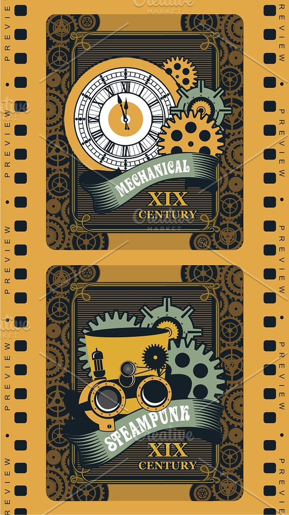 Steampunk mechanism in Illustrations - product preview 2