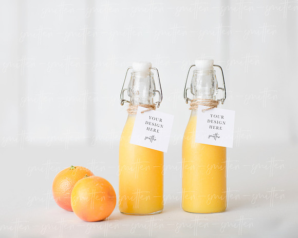 Welcome Drink Tag Mockup - Orange in Product Mockups - product preview 1
