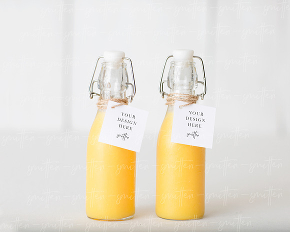 Drink Bottle with Tag Mockup in Product Mockups - product preview 1