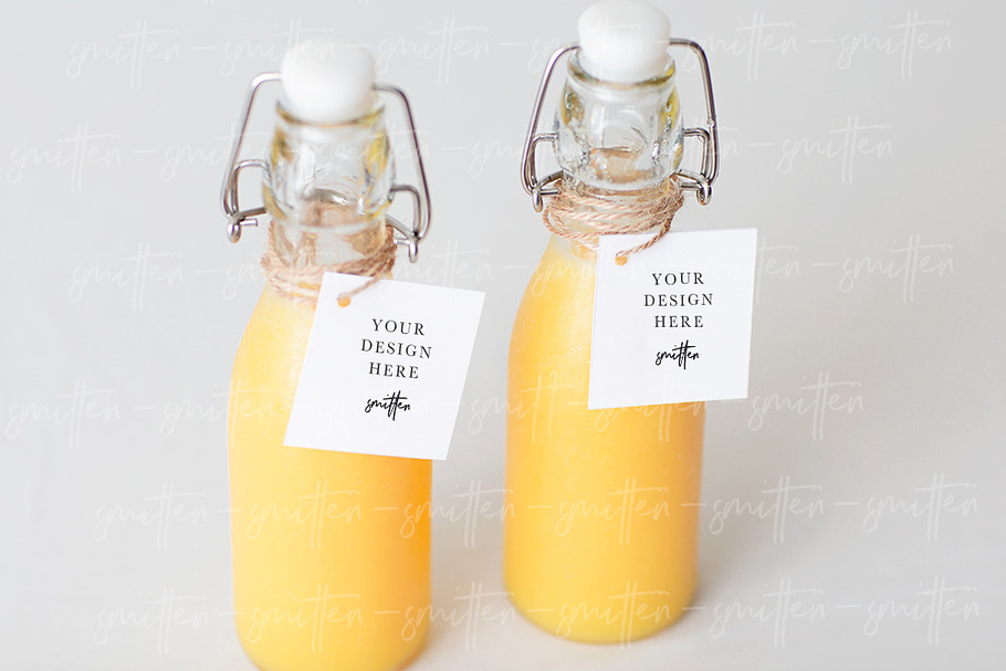 Drink Tag Mockup - orange in Product Mockups - product preview 8