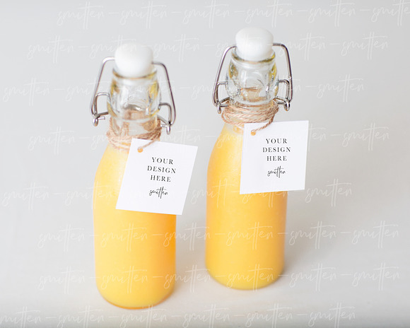 Drink Tag Mockup - orange in Product Mockups - product preview 1