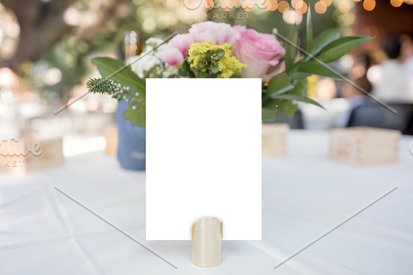 Wedding Party Table Number Mockup