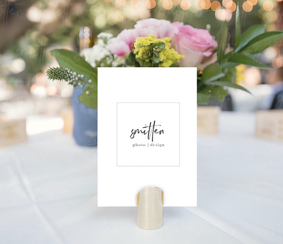 Wedding Party Table Number Mockup in Print Mockups - product preview 1