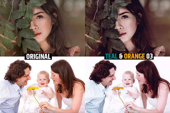 Orange & Teal 30 Cinematic FILM LUTS in Add-Ons - product preview 3