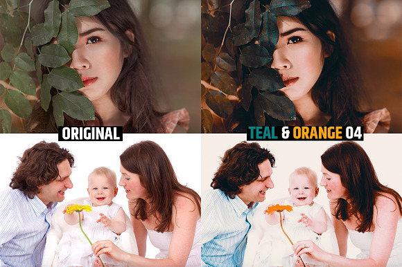 Orange & Teal 30 Cinematic FILM LUTS in Add-Ons - product preview 4