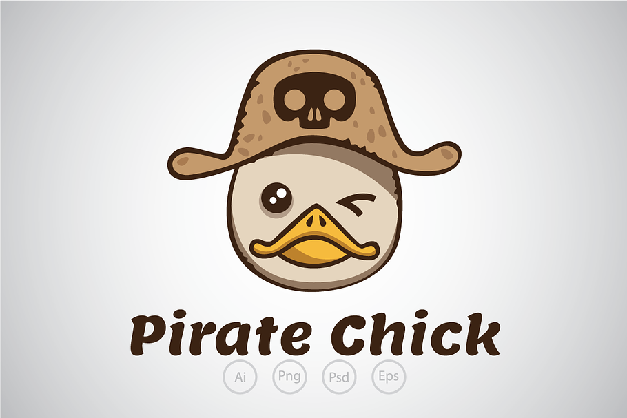 Pirate Chick Logo Template in Logo Templates - product preview 8