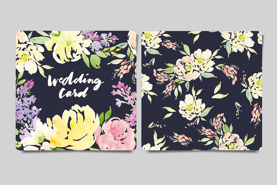 Greeting card and flower pattern in Card Templates - product preview 8