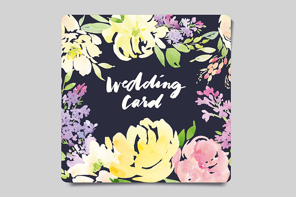 Greeting card and flower pattern in Card Templates - product preview 1