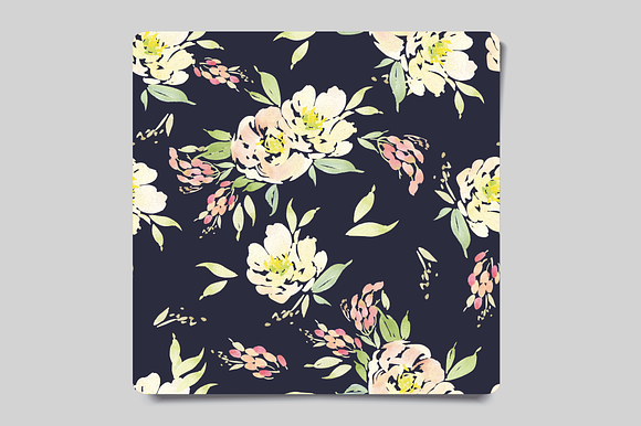 Greeting card and flower pattern in Card Templates - product preview 2