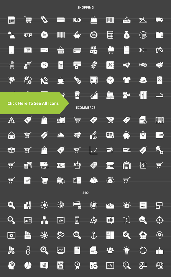 158 E-Commerce Glyph Inverted Icons in Graphics - product preview 1