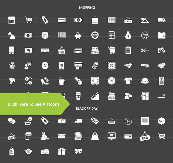 85 Black Friday Glyph Inverted Icons in Graphics - product preview 1