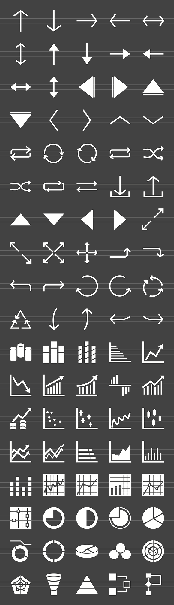 90 Infographics Glyph Inverted Icons in Graphics - product preview 1