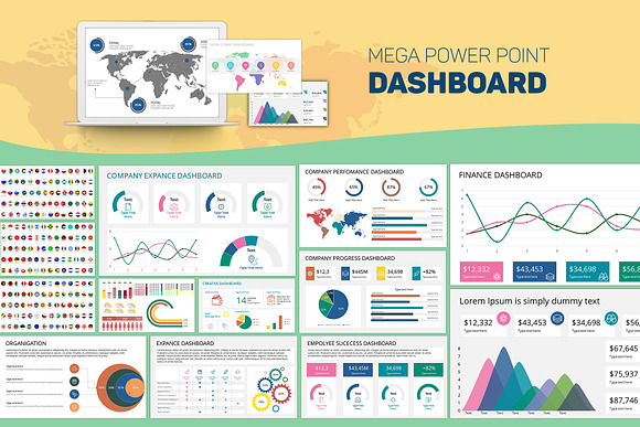 Mega PowerPoint Dashboard Creator in PowerPoint Templates - product preview 5