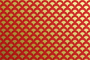 Red golden clouds pattern seamless.