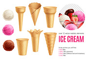 Sale! Ice Cream Realistic Set