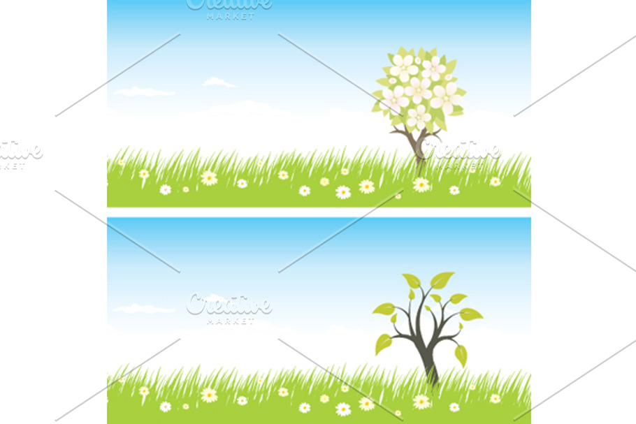 nature backgrounds in Illustrations - product preview 8
