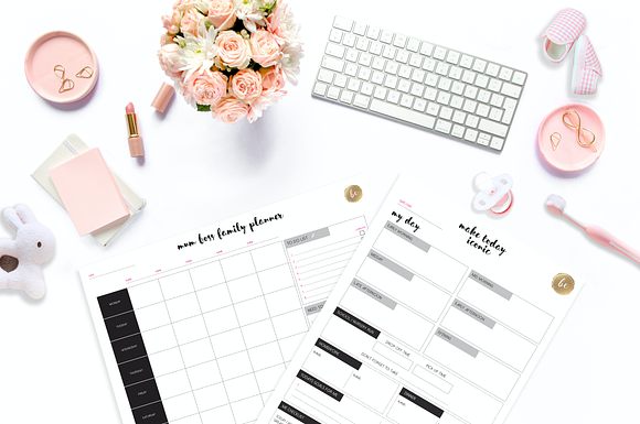 Mum Boss - Printable Planner in Stationery Templates - product preview 5