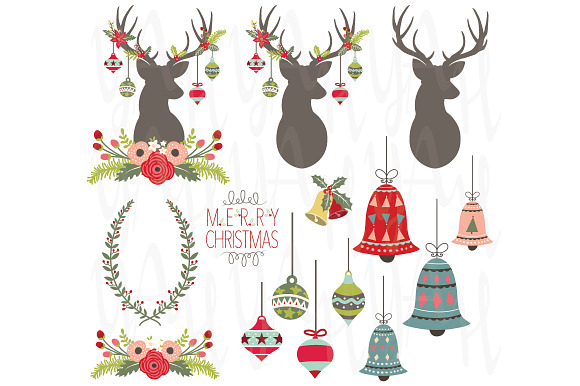 Christmas Design Elements Set in Illustrations - product preview 1