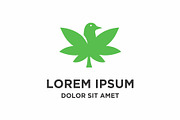 Cannabis Bird Logo Icon Vector