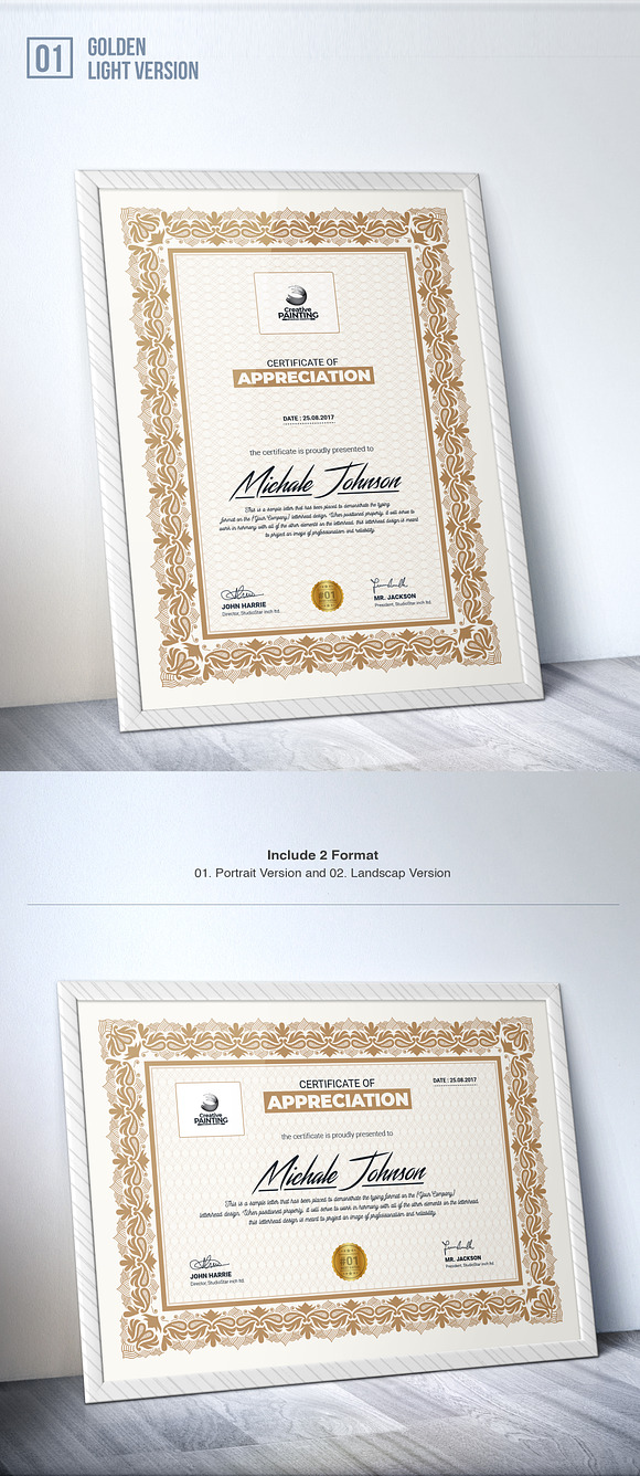 Certificate Template in Stationery Templates - product preview 1