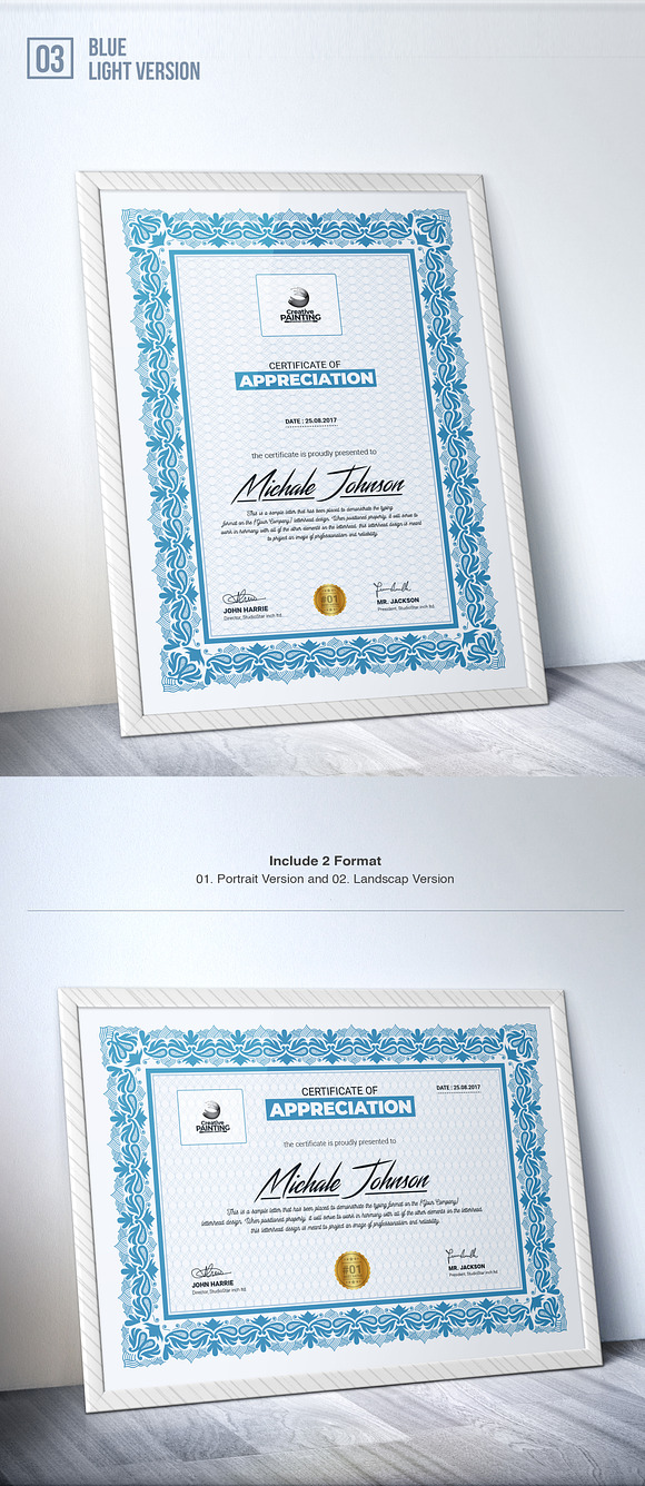 Certificate Template in Stationery Templates - product preview 3