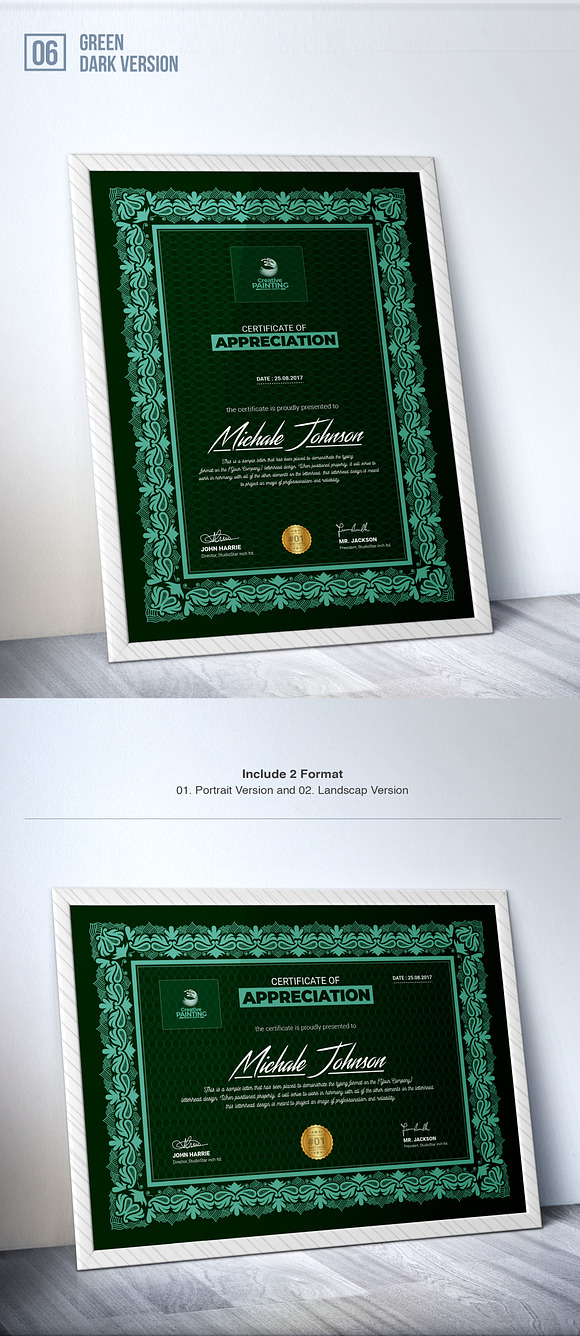 Certificate Template in Stationery Templates - product preview 6
