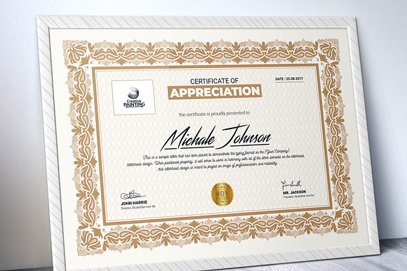 Certificate Template in Stationery Templates - product preview 9