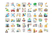 48 Business Purchase Flat icons