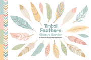 Soft Pastel Feathers Clipart