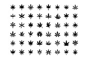48 Marijuana Leaf Vector Icons