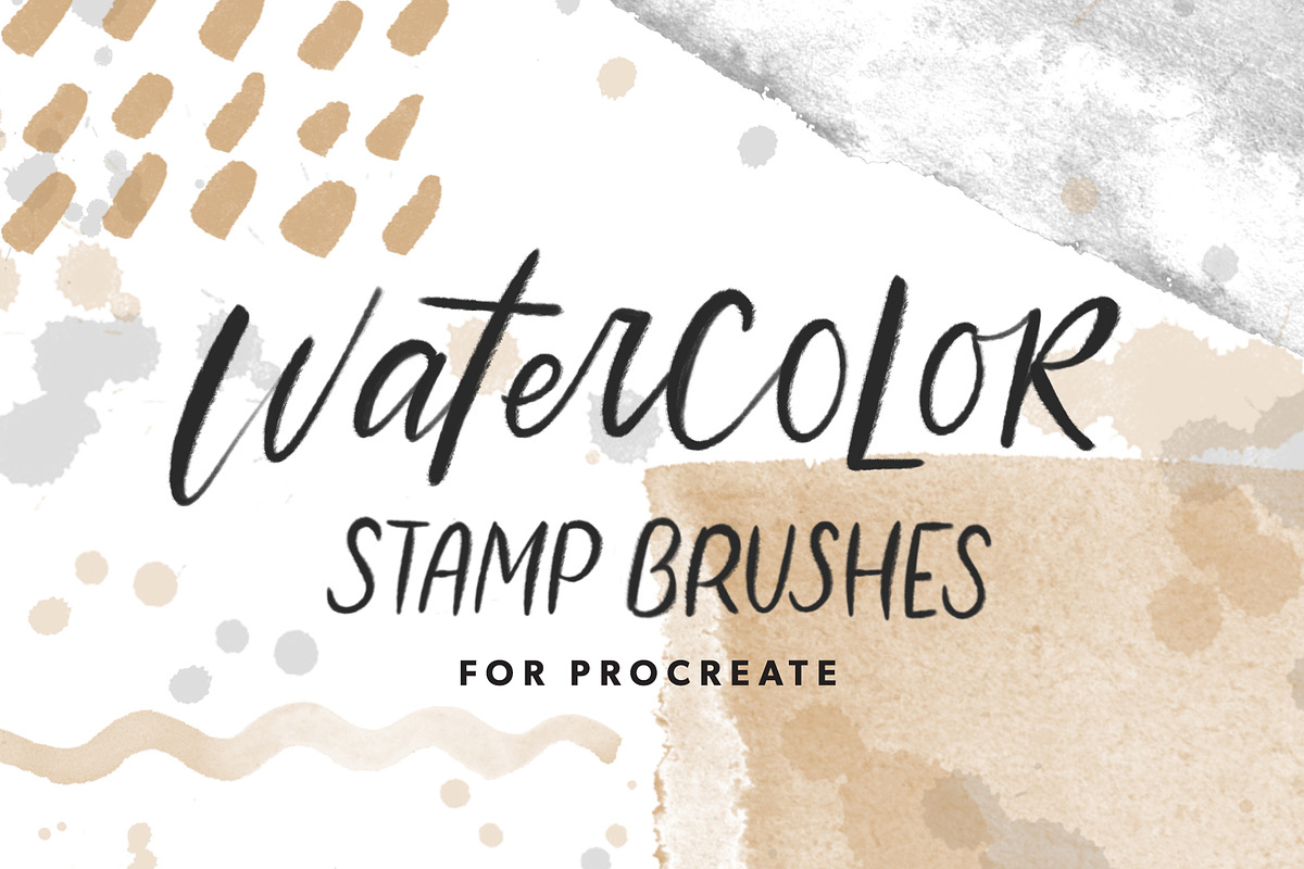 Procreate Watercolor Stamp Brushes in Add-Ons - product preview 8