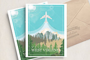 West Virginia. USA travel poster