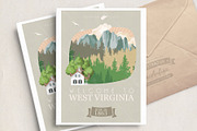 West Virginia. USA travel poster