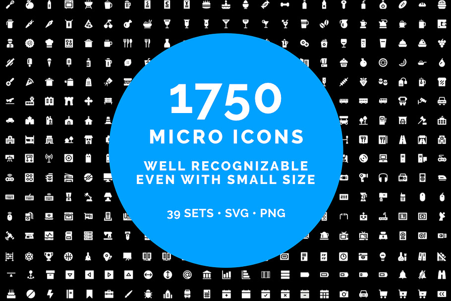 1750+ GLYPH ICONS for small GUI's in Graphics - product preview 8