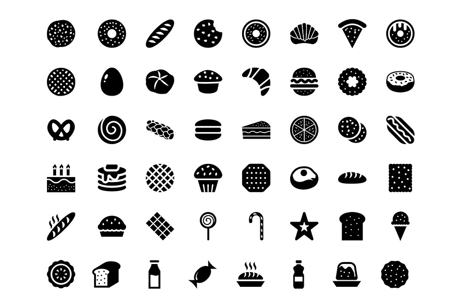80 Bakery Vector Icons in Graphics - product preview 8