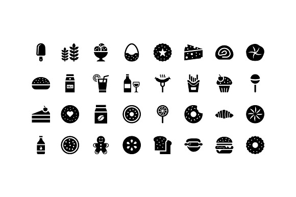 80 Bakery Vector Icons in Graphics - product preview 1