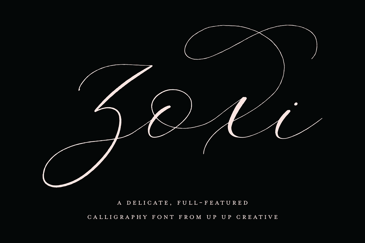 Zoxi, a Calligraphy Script Font in Calligraphy Fonts - product preview 8