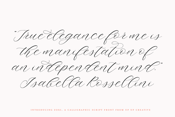 Zoxi, a Calligraphy Script Font in Calligraphy Fonts - product preview 7