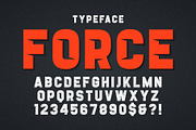 Force heavy display font design