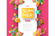 Summer sale flyer template