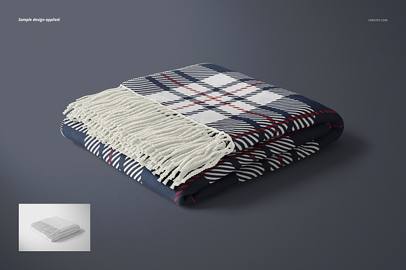 Tassel Fringe Blanket Mockup Set in Product Mockups - product preview 8