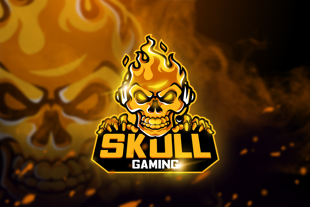 Skull Gaming - Mascot & Esport logo in Logo Templates - product preview 8