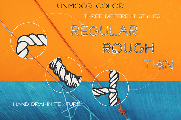 Unmoor - Color and Outline Rope Font in Colorful Fonts - product preview 2
