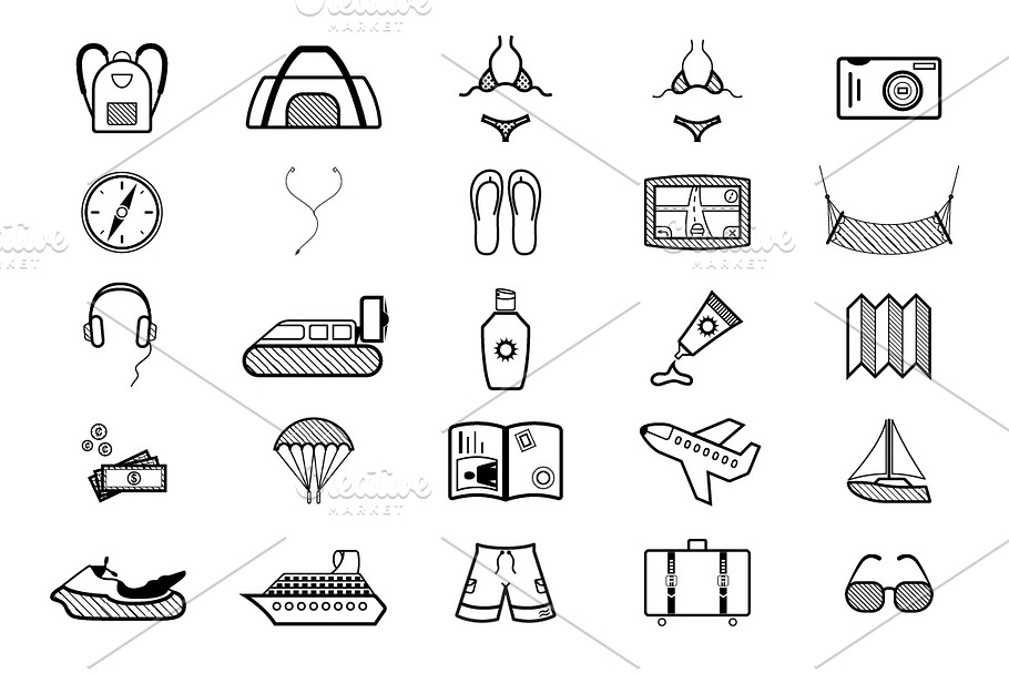 Travel Icon Set in Graphics - product preview 8