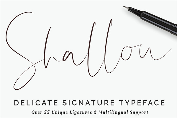 Shallou Signature Script Typeface 
