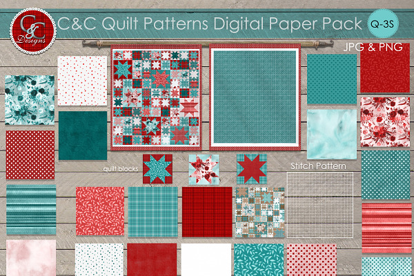 22 Quilt Patterns  Paper Pack Q-S1
